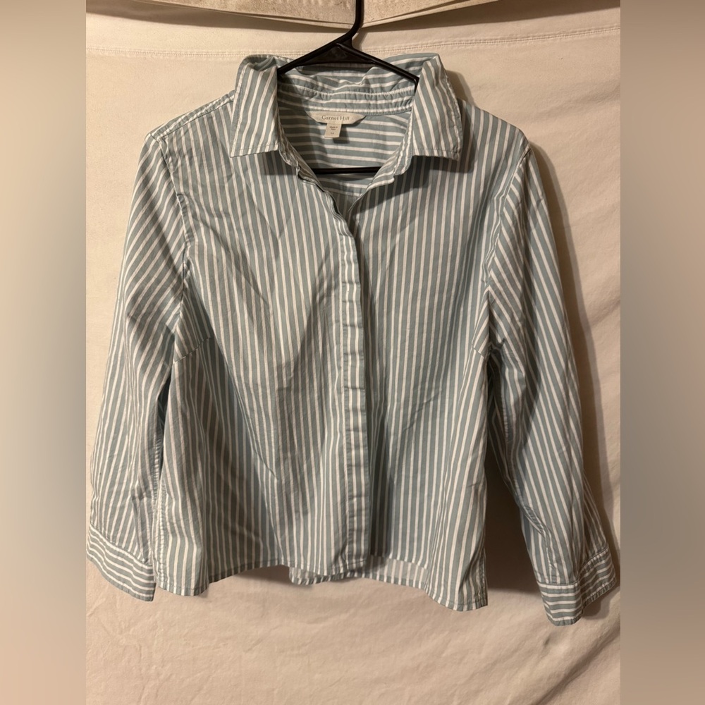Striped Button-Up Shirt